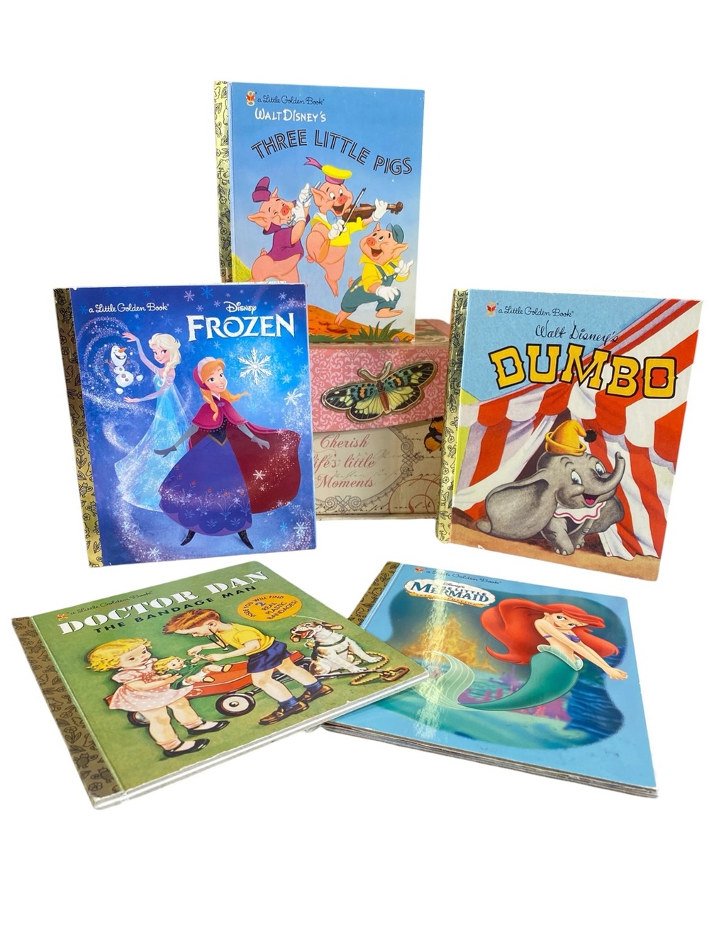 Disney Childrens Book Set of 5 Little Golden Books Young Readers Stories